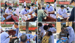 医院机关第四党支部联合多科室进社区开展“我为群众办实事，党员志愿服务”义诊参观活动